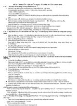 Đề cương ôn tập môn địa lý khối 8 năm 2015-2016